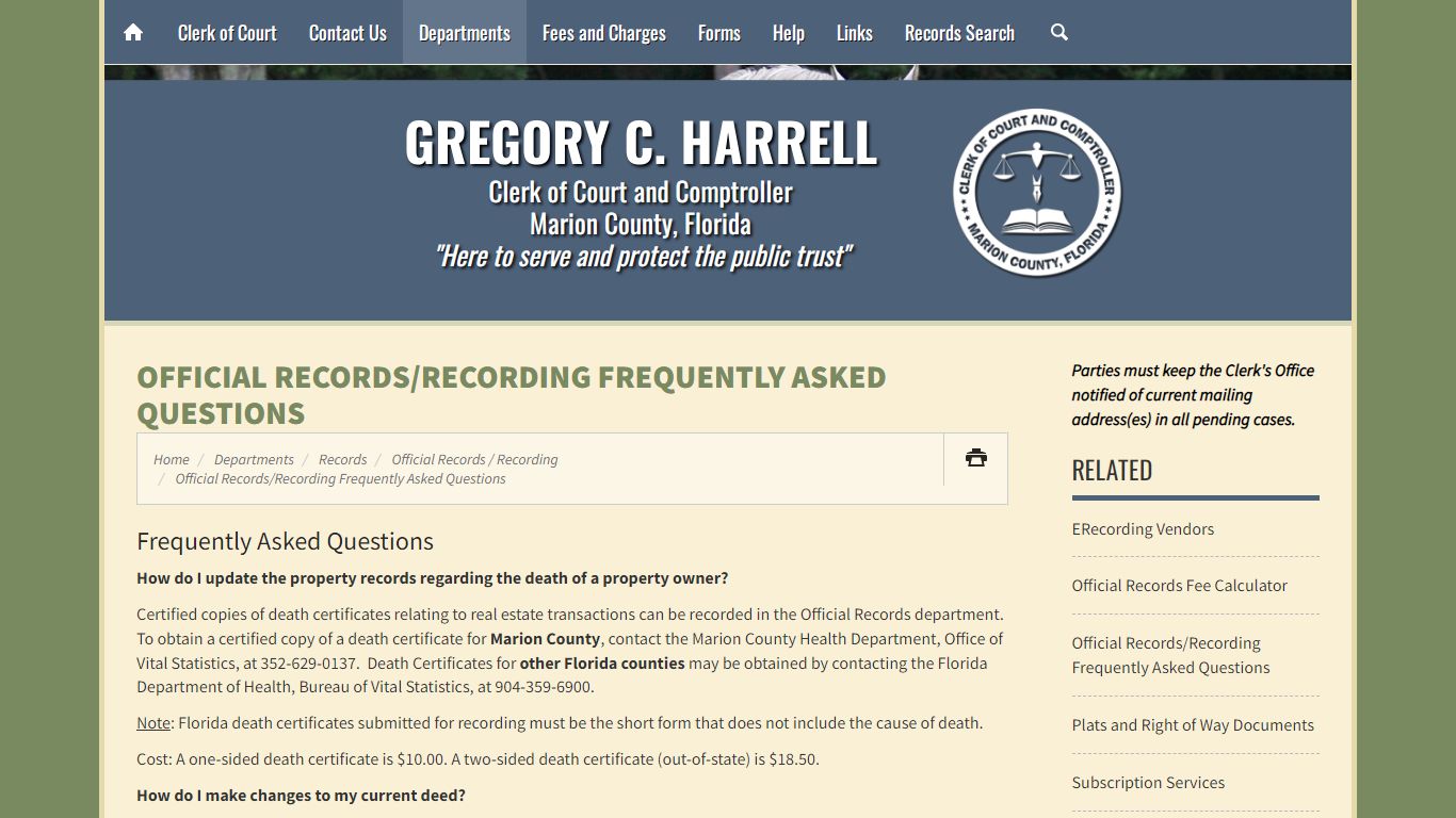 Official Records/Recording ... - Marion County Clerk